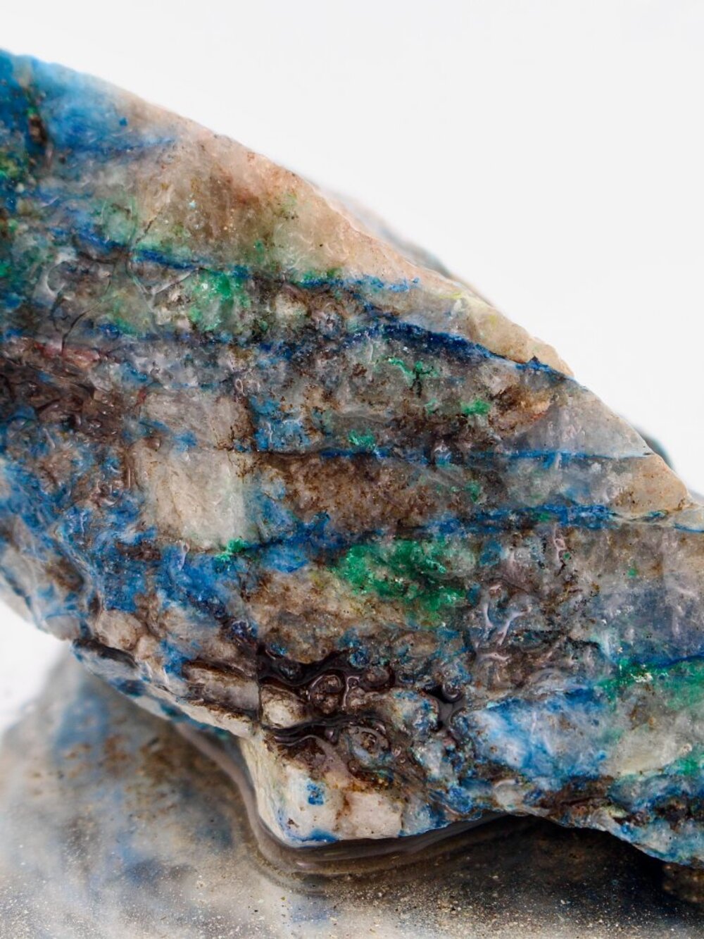 Blue Shattuckite Copper Silicate Quartz Namibia Raw Natural Rough Mineral 97.4g